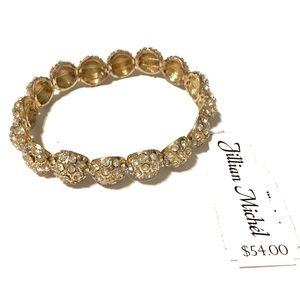 NWT JILLIAN MICHÉL Gold Rhinestone Bracelet Bangle